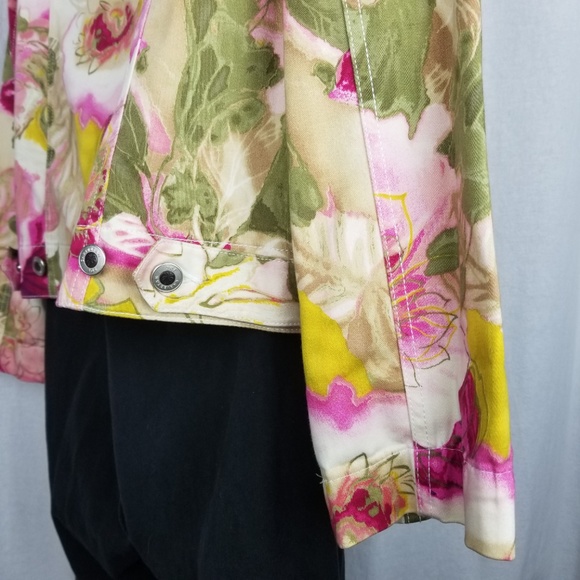 Caribbean Joe jacket size M pink green white - Picture 4 of 8